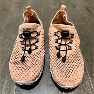 ZHUANGLIN Peach Mesh Slip-On Sneakers Women’s Size 9 (EU 40) Lightweight Comfort